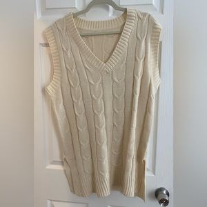 Cream colored sweater vest dress